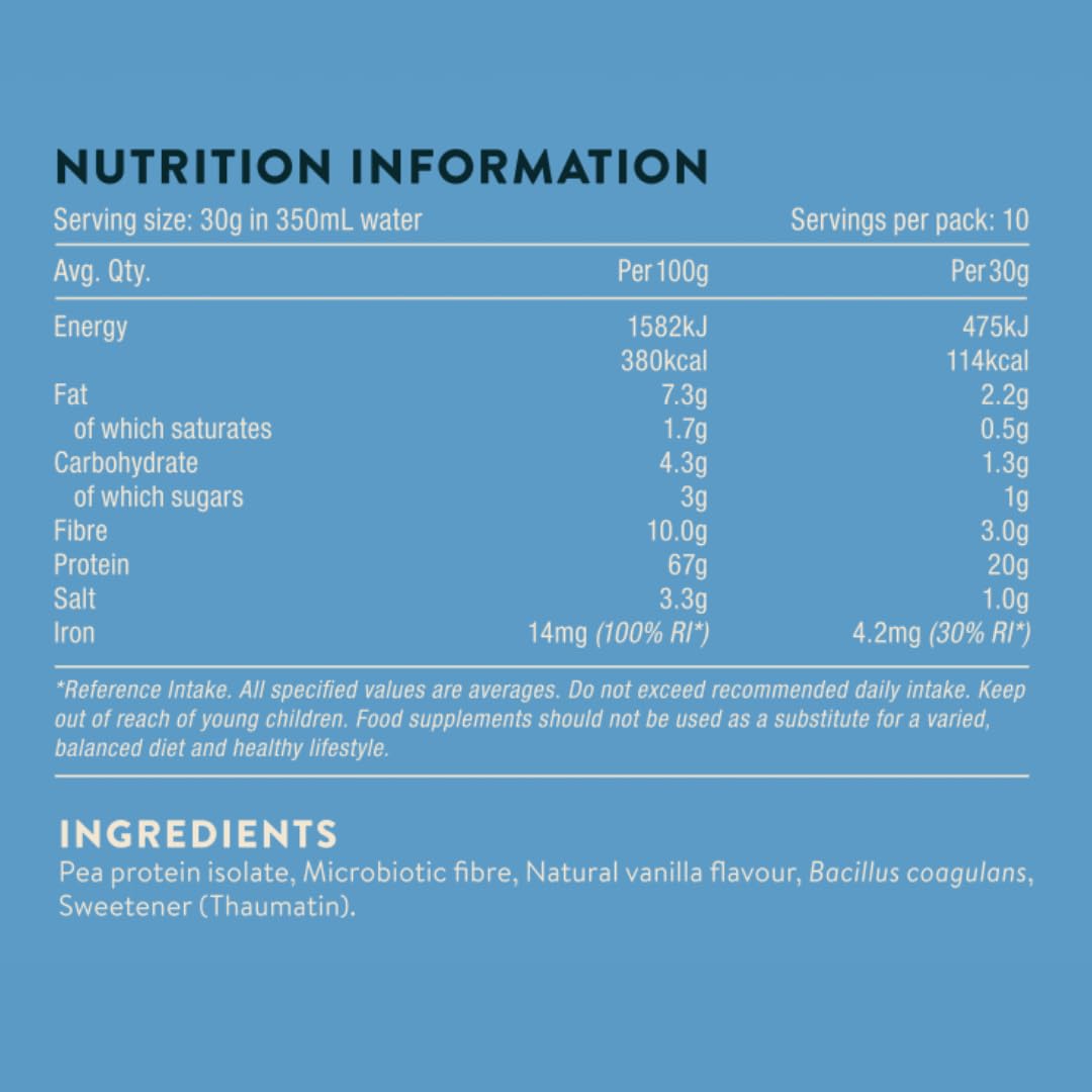 Nuzest - Protein + Microbiotics - Gut Health - Plant Protein Powder - French Vanilla, 300g (10 Servings)