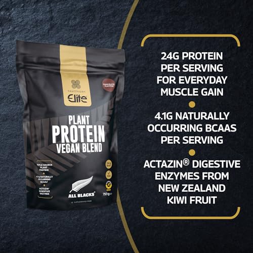 Healthspan Elite All Blacks Plant Protein Vegan Blend (750g) - 23g Protein Per Serving