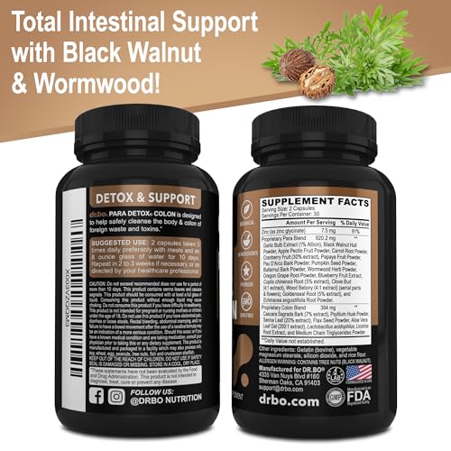 Colon Cleanse Pills Body Detox - Intestinal Guard Cleanser for Stomach - Natural Weight
