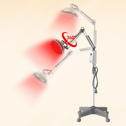 TDP and Infrared Red Light Therapy with Base, 2 in 1 Infrared Heat Lamp Device with 275W Bulb