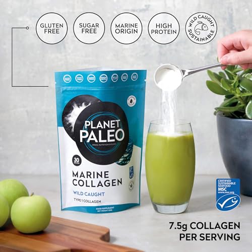Pure Marine Collagen Powder (60 Servings, 450g) - for Healthy Skin, Hair and Nails, and Gut Health
