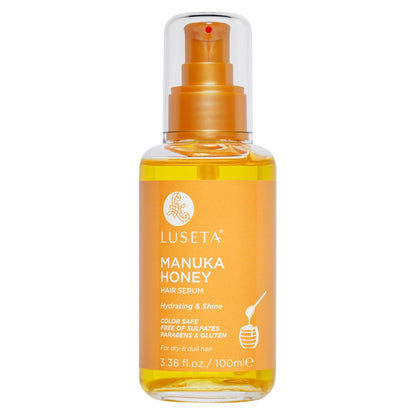 Luseta Manuka Honey Hair Oil Hydrates Dry Hair and Adds Shine & Softness to Dull Hair Nourishing Oil with Honey & Argan Oil, Frizz Control 3.38oz