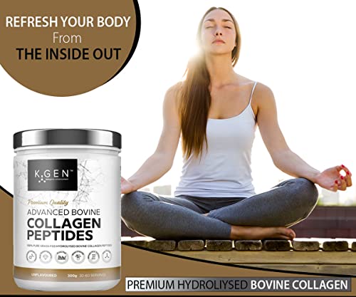 K-GEN Bovine Collagen Powder with Premium Quality Ingredients - Pure Hydrolysed Grass-Fed Bovine Collagen