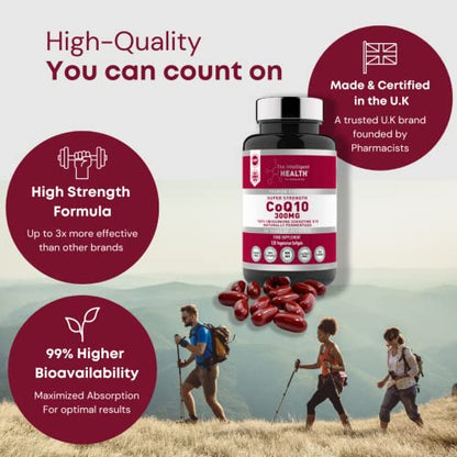 Ubiquinone Coenzyme Q10 300mg Softgel Capsules, 120 Super Strength Vegan Friendly
