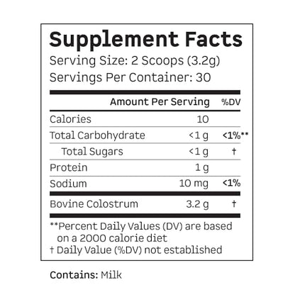 Kion Colostrum - Grass-Fed Bovine - Gut Health and Immune Support - 30 Servings