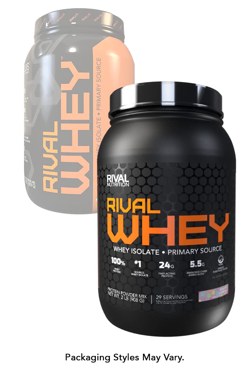 Rivalus Rivalwhey - Fruity Cereal 2lb - 100% Whey Protein, Whey Protein Isolate Primary
