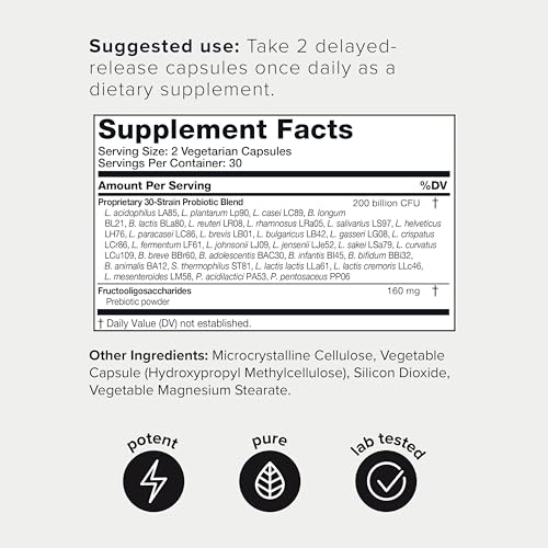 Toniiq 200 Billion CFU Probiotic Supplement 30 Verified Third-Party Tested Strains