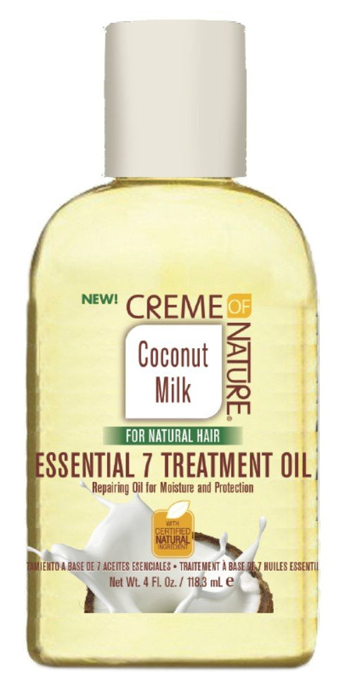 Creme Of Nature Coconut Milk Essential 7 Treatment Oil 4 Ounce (118ml) (2 Pack)