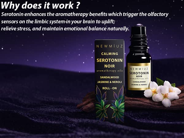 Calm Roll on Essential Oil Stress Relief Sandalwood Jasmine Destress Relaxation Calming Rolle