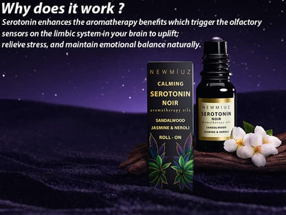 Calm Roll on Essential Oil Stress Relief Sandalwood Jasmine Destress Relaxation Calming Rolle