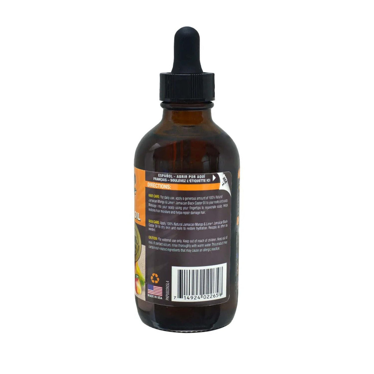 Jamaican Mango & Lime Black Castor Oil - Hair & Scalp Oil for Locs, Braids, Twists & Natural Hair - Strengthens, Moisturizes & Promotes Hair Growth (4oz (Pack of 1), Mango Papaya)