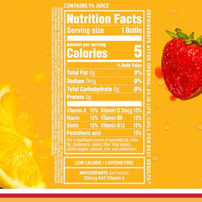Sparkling Ice, Strawberry Lemonade Sparkling Water, Zero Sugar Flavored Water