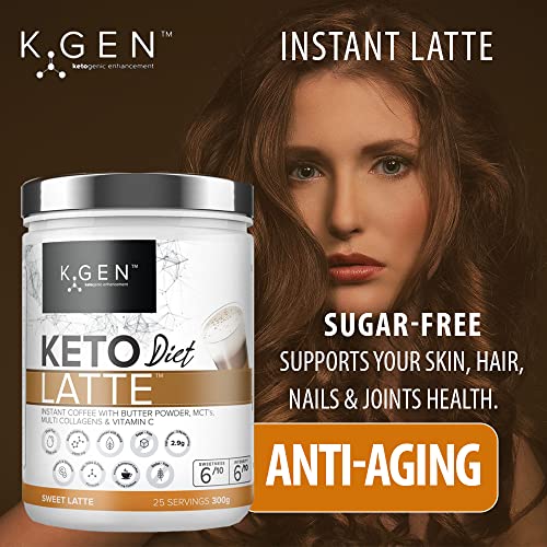 Instant Bulletproof Keto Coffee Creamer UK Made Collagen Latte - Butter Powder, Coconut MCTs & Vitamin C