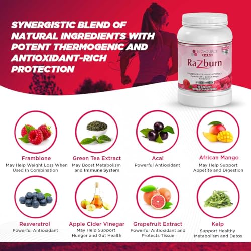 BioSource Labs Razburn - Premium Thermogenic Complex Pills with Natural Ingredients