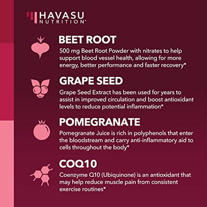 Beet Root Gummies with COQ10 Energy Supplement - Nitric Oxide Supplement for Healthy