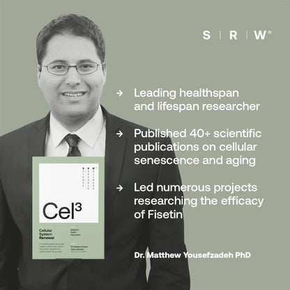 SRW Laboratories Cel³ Renewal - Supports Youthful Cell Function and Renewal, Eliminates Cellular Waste and Supports Healthy Aging - 60 Capsules