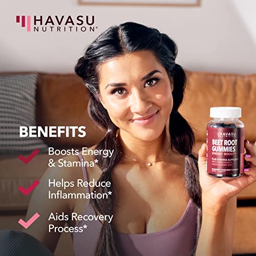Beet Root Gummies with COQ10 Energy Supplement - Nitric Oxide Supplement for Healthy