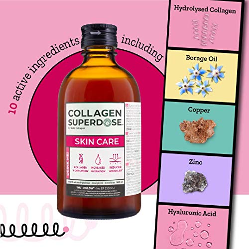 Collagen Superdose Skincare by Gold Collagen - Patented Liquid Collagen Peptides Supplement