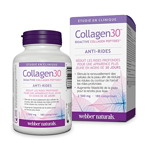 Webber Naturals Collagen30 Bioactive Collagen Peptides 2500 mg 180 Tablets