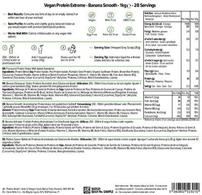 Protein Works - Vegan Protein Extreme - 29g Plant Based Protein - Added Vitamin Blend