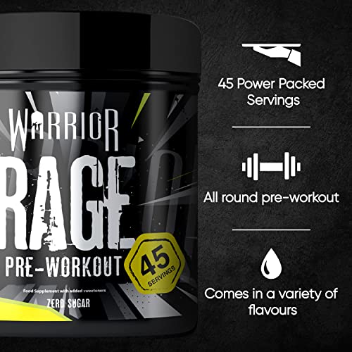Warrior - RAGE Pre Workout Powder - Lightnin’ Lemonade 392g, WA-RG-045-01
