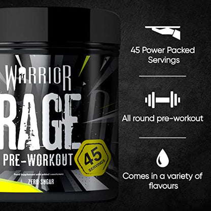Warrior - RAGE Pre Workout Powder - Lightnin’ Lemonade 392g, WA-RG-045-01