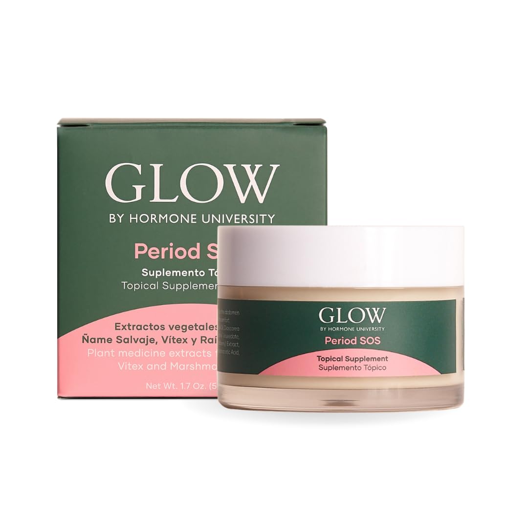 Glow Botanica | Period SOS - Real Wild Yam Cream for PMS Symptom Relief - Topical Supplement