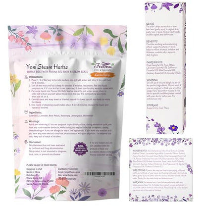 FIVONA Yoni Care Kit 4 in 1 - pH Balanced Natural Yoni Oil, Herbal Bar Soap for Feminine V Wash, Detox