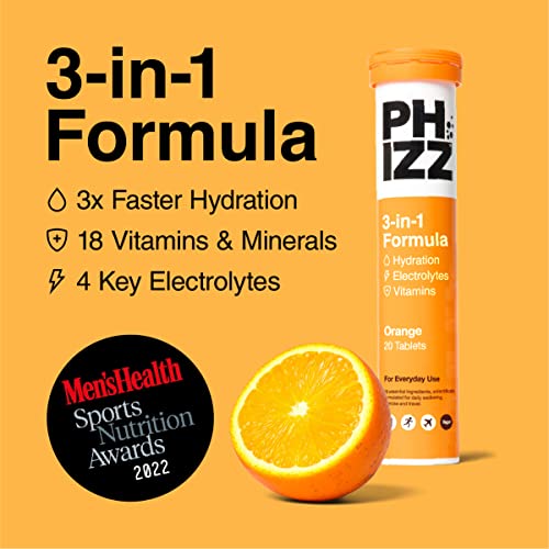 Phizz Electrolytes, Multivitamin & Hydration Tablets - 20 Effervescent Rehydration Electroly