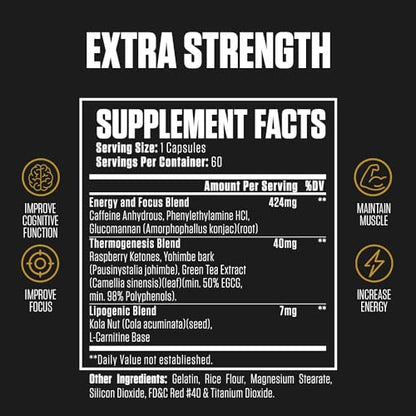 1080p Thermogenic Energy Burn - #1 Rated Energy & Pre Workout for Men & Women