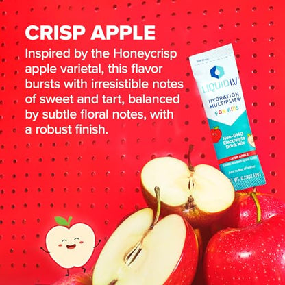 Liquid I.V. Hydration Multiplier Kids - Crisp Apple - Hydration Powder Packets - Electrolyte
