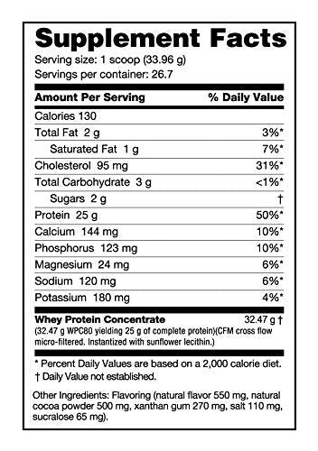 NutraBio Classic Whey Protein Powder- 25G of Protein Per Scoop - No Fillers, Artificial