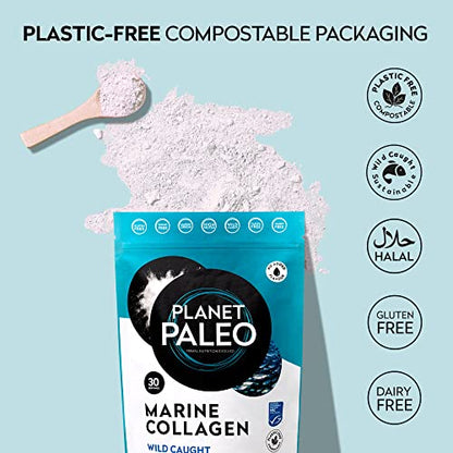 Pure Marine Collagen Powder (60 Servings, 450g) - for Healthy Skin, Hair and Nails, and Gut Health