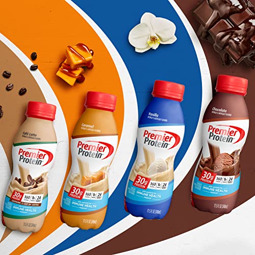 Premier Protein Shake, Café Latte Liquid, 30g Protein, 1g Sugar, 24 Vitamins & Minerals
