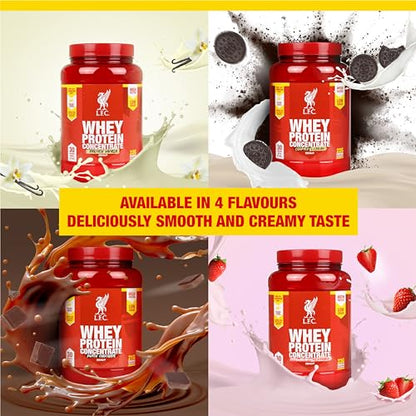 LFC Whey Protein Powder Dutch Chocolate Flavour 908g 15.5g Naturally-Occurring BCAAs