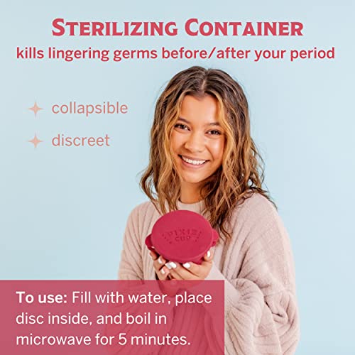 Pixie Menstrual Disc Kit - Best Period Disc Starter Kit - 2 Discs, 20 Wipes, Wash, Lube, Public Restroom