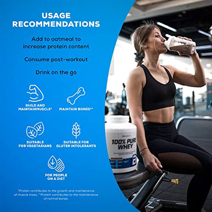 BioTechUSA 100% Pure Whey - Protein Powder with BCAA and Glutamine - Gluten-Free, Palm Oil Free