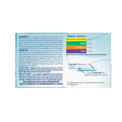 o.b. Tampons Multipack - Non-Applicator Tampon, Unscented - Regular/Super/Super Plus Tampons, 40ct