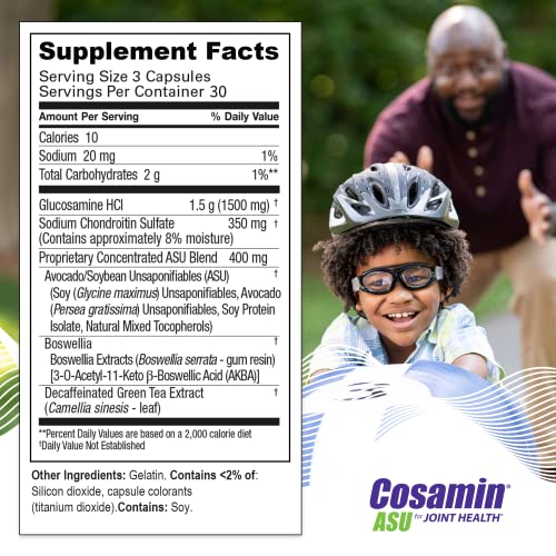 Cosamin ASU Joint Health Supplement - Advanced, Faster-Acting Formula, 90 Capsules