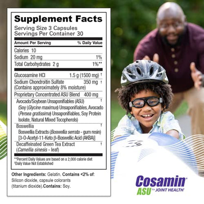 Cosamin ASU Joint Health Supplement - Advanced, Faster-Acting Formula, 90 Capsules