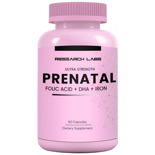Research Labs Prenatal Vitamins for Women 2 Fer 1 Ad: 6X More Bioavailable Methylated Folate Folic Acid MTHF 5 - Supports Brain Development, Healthy Growth