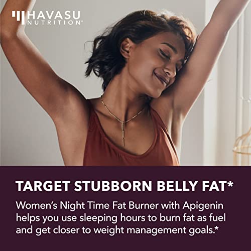 Night Time Fat Burner for Women - Weight Loss and Sleep Support Blend With Apigenin