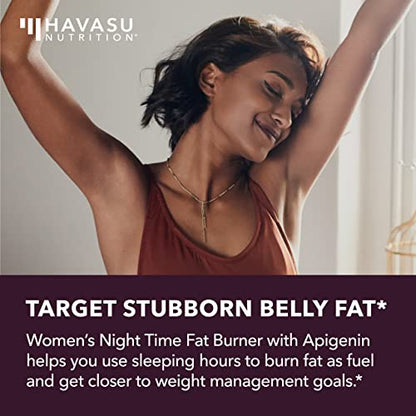 Night Time Fat Burner for Women - Weight Loss and Sleep Support Blend With Apigenin
