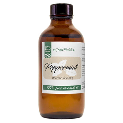 Peppermint Essential Oil - 4 fl oz - 100% Pure Essential Oil - GreenHealth