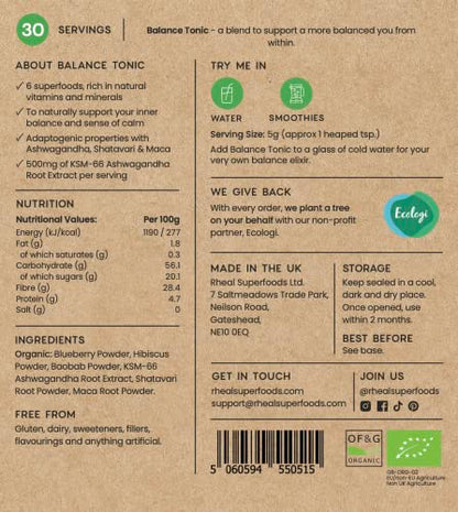 Rheal Balance Tonic 150g - 30 Servings - for Your Daily Balance with Superfoods