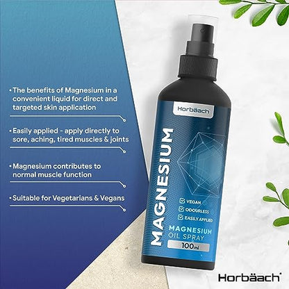 Magnesium Spray for Restless Legs, Muscles, Sleep - 100ml - Magnesium Chloride Oil
