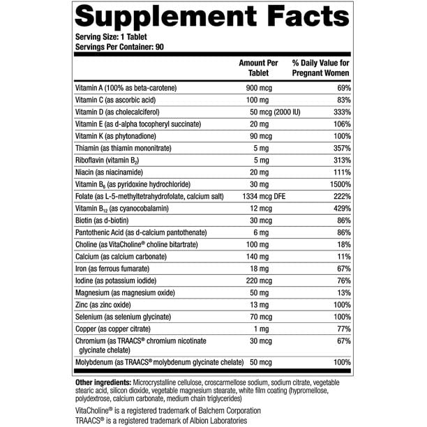 yhn Core Preconception Vitamin & Mineral Supplement (90 Day Supply) - Prenatal Vitamin & Fertility