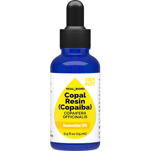 Copaiba - Copal Resin Essential Oil 15 ml - 0.5 oz - Pure & Natural - with Pipette Dropper