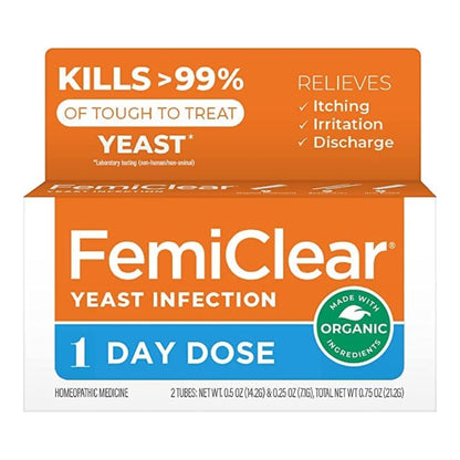 FemiClear 1-Day Dose Yeast Infection | Yeast Infection Relief | Homeopathic Solution