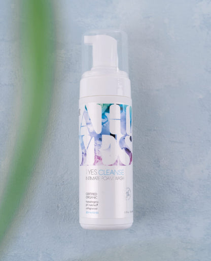 AH! YES CLEANSE Gentle, Organic Foaming Feminine Wash- Unfragranced, pH Matched Vaginal Wash